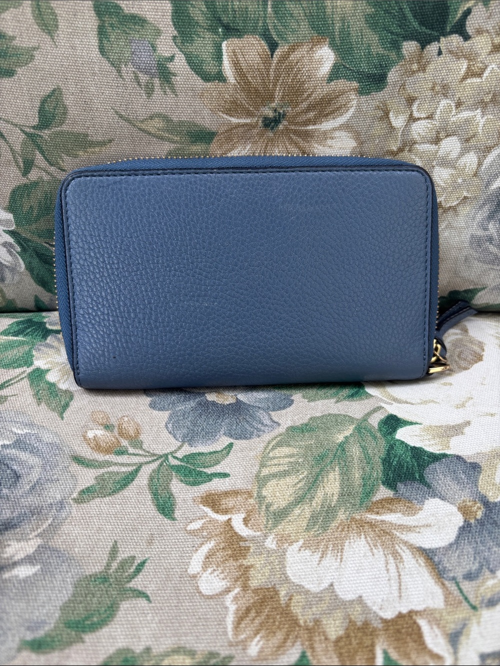 Tory Burch Dusty Blue / Bluewood Color Zip Continental Wallet - Picture 2 of 8